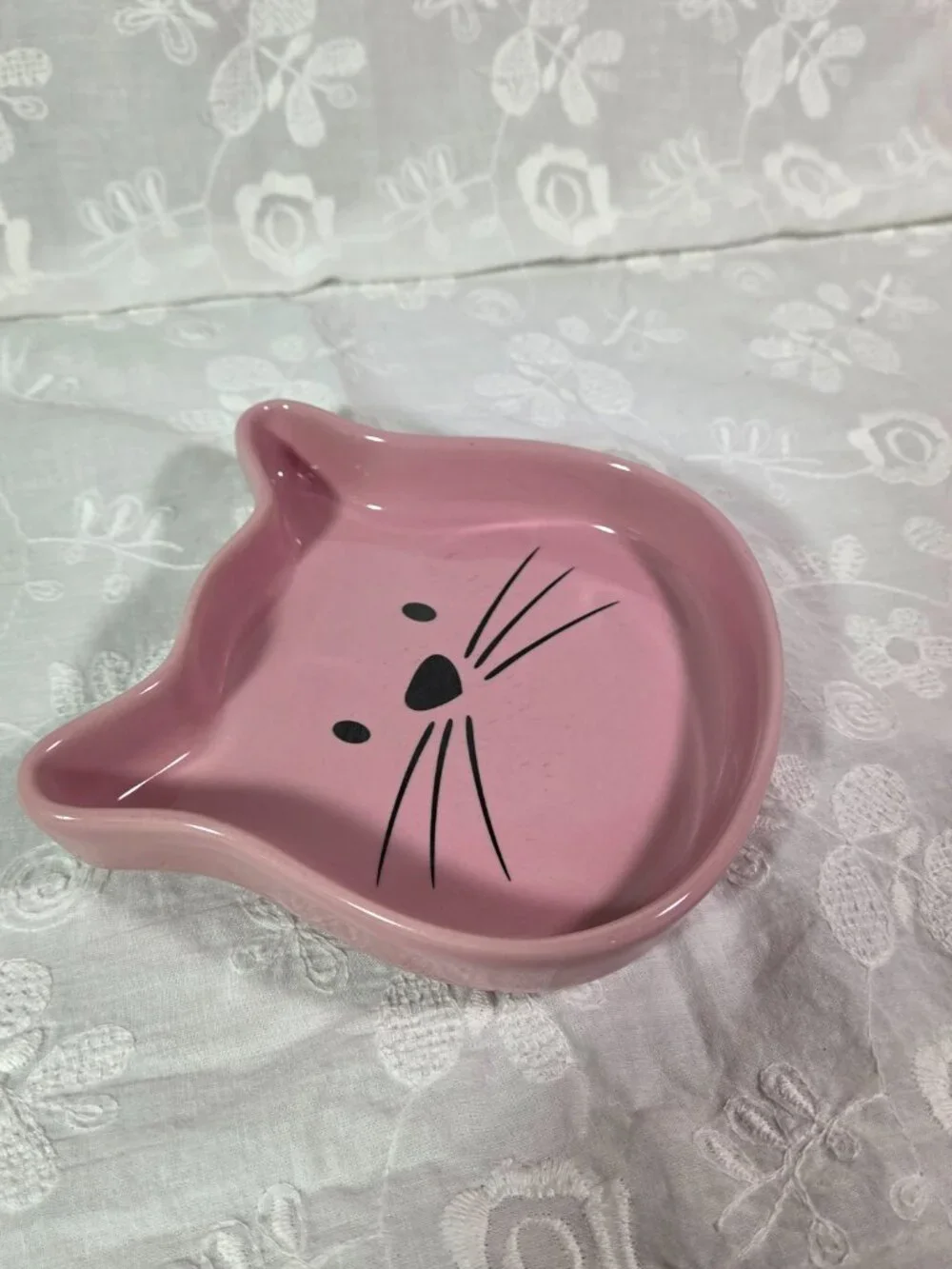 Whisker City Pink Cat Dish